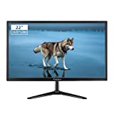 Monitor de PC, 22 Pulgadas FHD 1920 x 1080 Monitor, Pantalla de Ordenador, 75 Hz, 5 ms, 250 CD/m²...