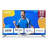 CHiQ U50G7PF Televisor, Smart TV, Android, 50 Pulgadas, 4K UHD, HDR10, Frameless, Control por Voz...